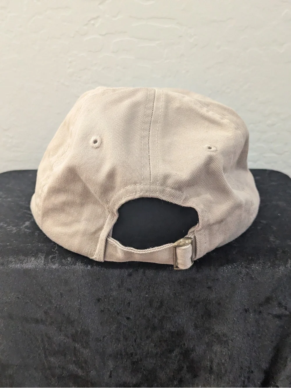 Clare V Tan Baseball Cap with Orange CIAO Embroidery
